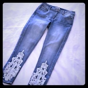 NWOT Muddy Jean's with Lace Detail
